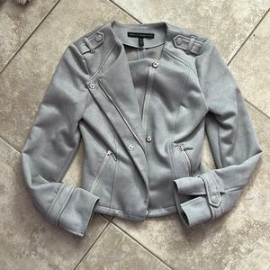 White House black market faux suede blazer XXS in gray